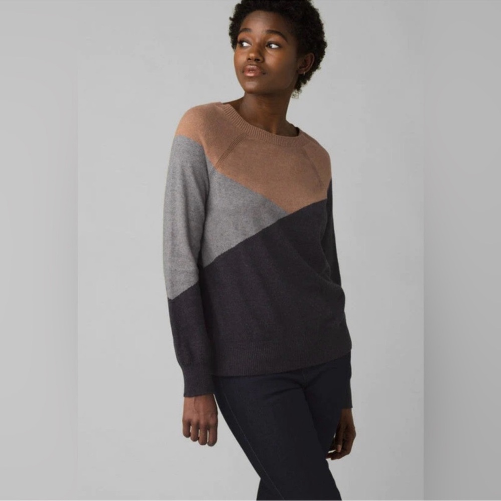 Prana Havaar Merino Wool Blend Earth Tone Sweater Size Medium